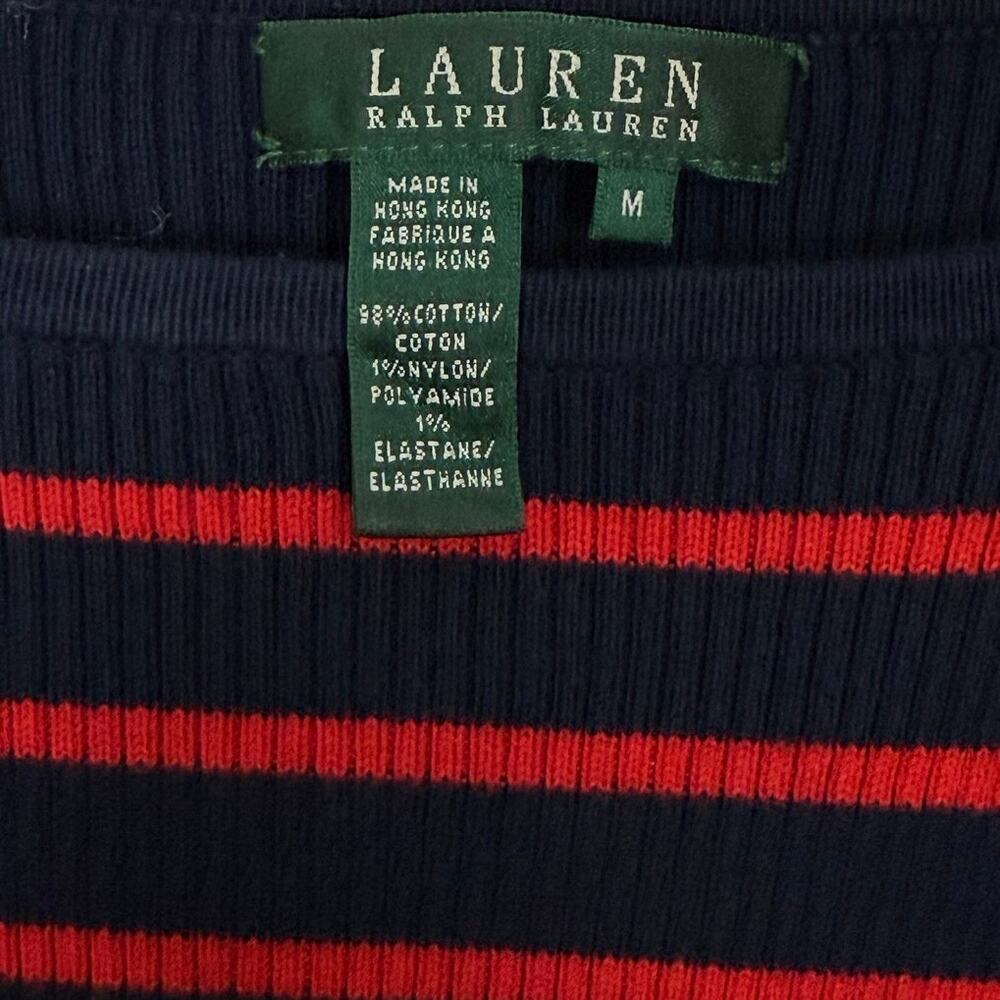 Lauren Ralph Lauren Ribbed Striped Top - Picture 2 of 4